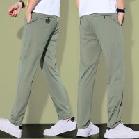 COD SDFGERTERT M-5XL Summer Korean Style Fashion Versatile Air Conditioning Casual Straight Pants For Men Seluar Slack Lelaki