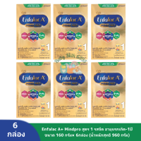 (ชุด 6 กล่อง) นมผงเด็ก Enfalac A+ mind pro เอนฟาแลค เอ พลัส นมผงสูตร 1 กล่อง ขนาด 160 กรัม ขนาดทดลอง นมเอนฟาแลค 1