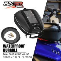 For YAMAHA MT09 FZ6 FZ1 XJ6 Motorcycle Waterproof Saddle Tank Bags &amp; Ring Mount Directly Fuel Filler Casing GPS Phone Luggage