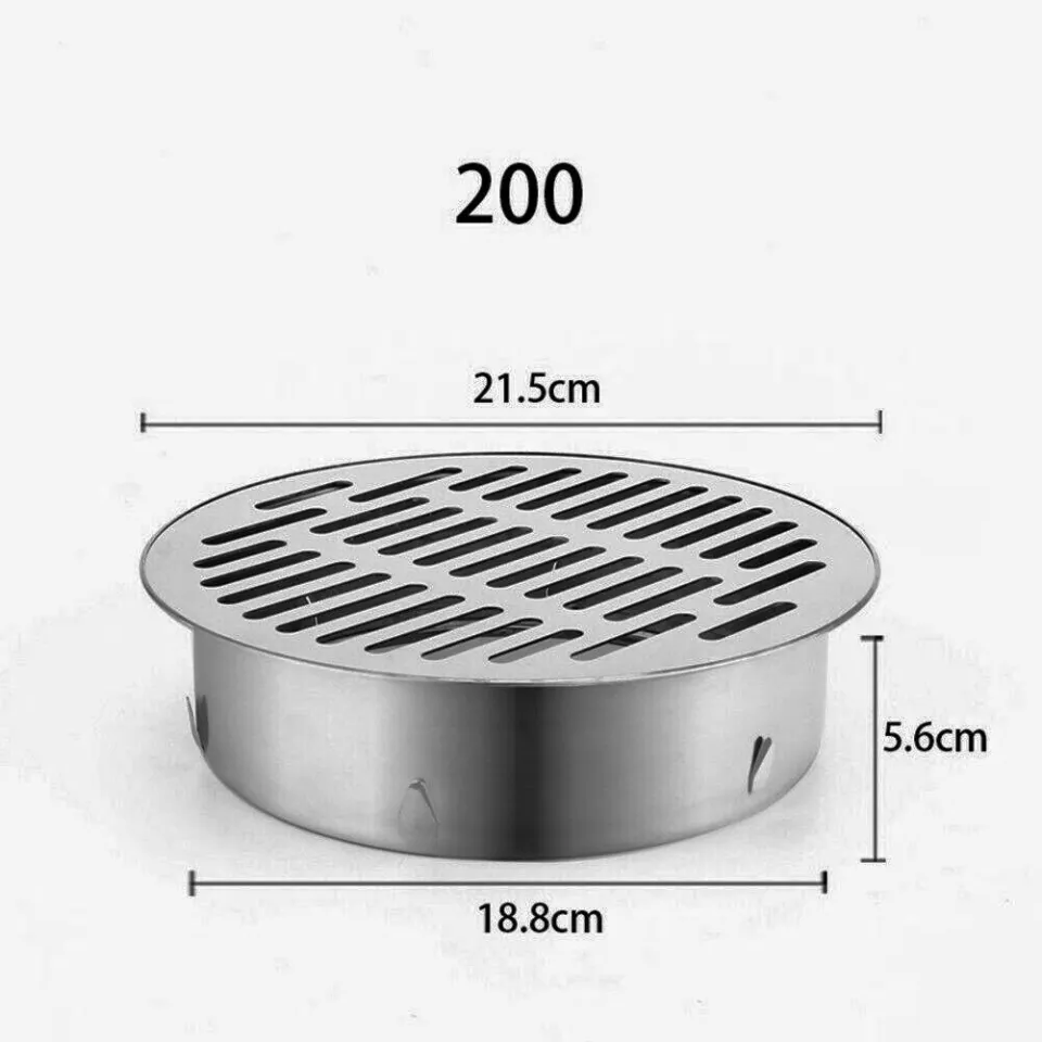 Floor Drain 50mm-200mm Stainless Steel Balcony Drainage Roof Round