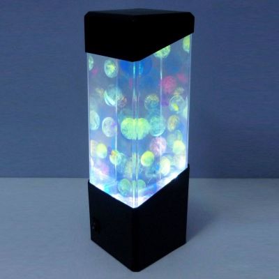 Jellyfish Water Ball Aquarium Box LED Lights Lamp Relax Bedside Mood Light For Home Decoration Bedside Fun Magic Lamp Gift