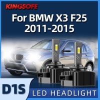 Kingsofe 2ชิ้นไฟหน้ารถมอเตอร์ไซค์แบบ Led D1s ในรถยนต์6000K หลอดไฟลำแสงสูงต่ำแบบชิป Csp เหมาะสำหรับ Bmw X3 F25 2011 2012 2013 2014 2015