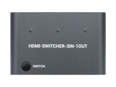HDMI 4K Switcher, 3 In 1 Out, One-Click Switch Input Devices เพื่อแชร์หน้าจอ HDMI หนึ่งหน้าจอความละเอียดสูงและราบรื่น