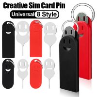 New Universal Anti-Lost Sim Card Eject Pin Needle with Storage Case Mobile Phone Steel Ejector Pin SIM Cards Tray Opener