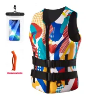 2022 New Adult Fashion Buoyancy Vest Neoprene Life Jacket Water Sports Surfing Crash Vest Swimming Motorboat Safety Life Jacket  Life Jackets