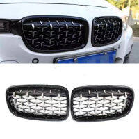 สำหรับ BMW 3 Series F30 F35 F31 2012-2019 Chrome กระจังหน้าสไตล์ดาวตกกันชน Star Diamond สไตล์ Racing Grills Grillz