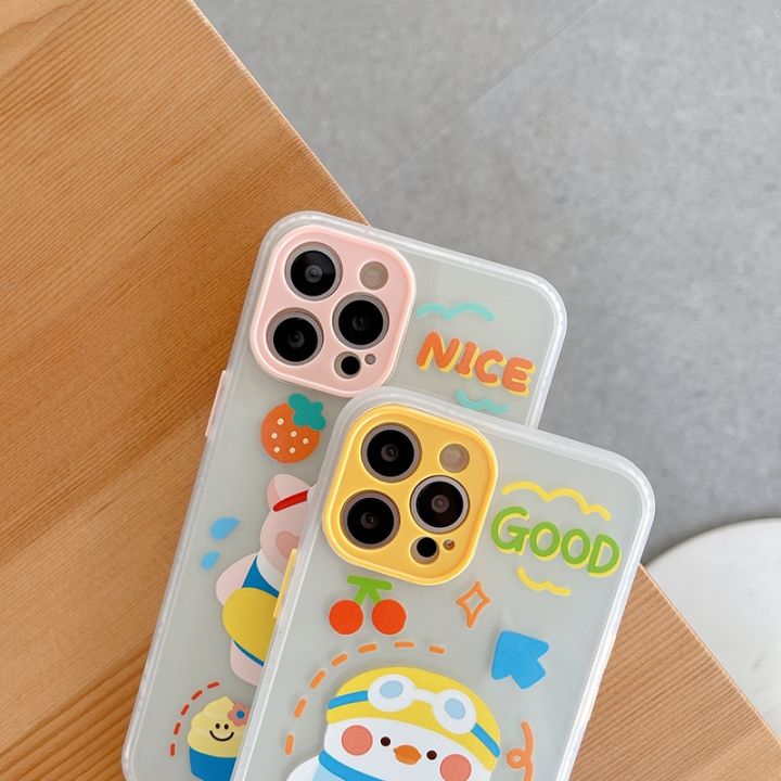 cute-cartoon-swim-circle-piggy-duckling-stand-holder-case-for-iphone-12-11-pro-mini-x-xr-xs-max-8-7-plus-se-bracket-soft-cover