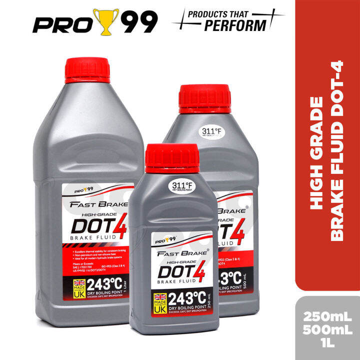 Pro-99 FastBrake High Grade Brake Fluid DOT 4 ( DOT4 250ml / 500ml / 1L ...