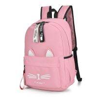 2022 New double shoulder girl backpack cute cat ear student childrens schoolbag boy schoolbag childrens bag cute backpack