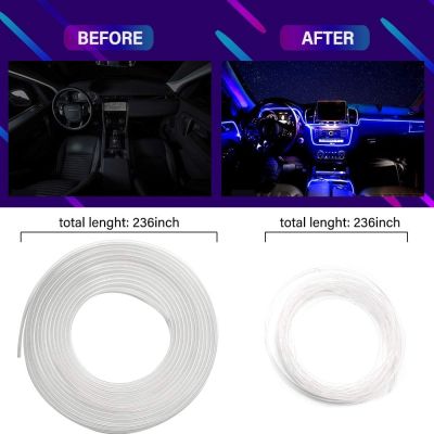 【CC】 5IN1 6M Car Ambient Interior with App Optic Atmosphere Strip Lamps
