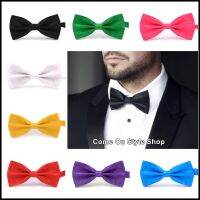 Classic Satin Bowtie for Party Wedding Formal Event Adjustable Bowtie Knot