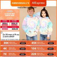 Spring Kids Tie Dye Hoodie Long Sleeve Pullovers Casual Boys Girls Sweatshirt Hoody Childrens Clothing 7 8 9 10 12 14Years