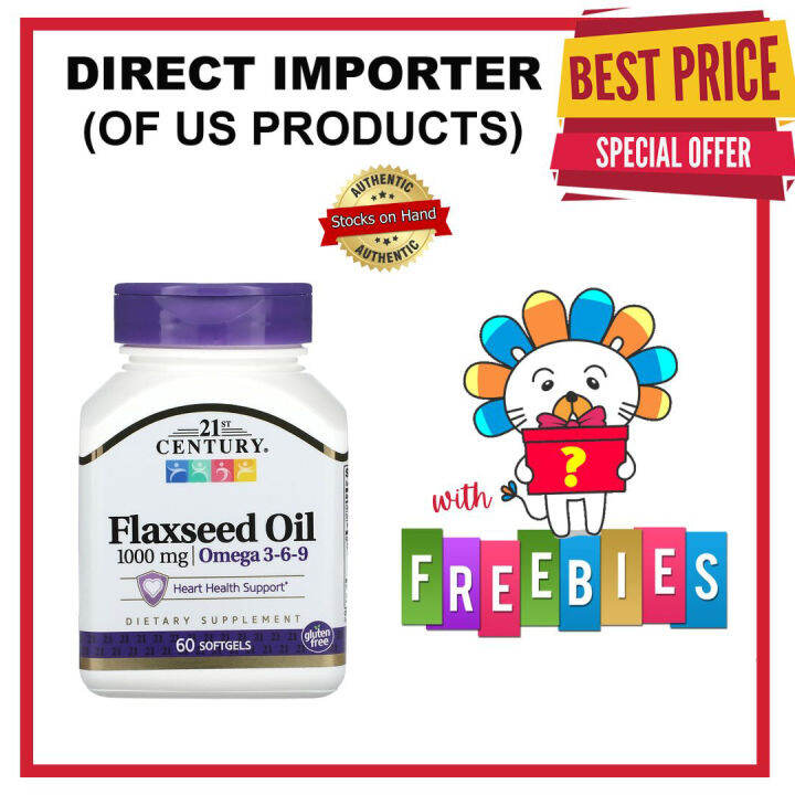 21st Century, Flaxseed Oil, 1,000 mg, 60 Softgels ( Expiry 112024