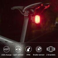 1Set LED Cycling Accessories 5 Modes Cycling Taillight Bike Rear Light Brake Sensing Light