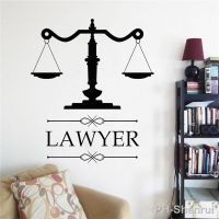 【LZ】☏◎  Wallpaper Decor Of Law Firm Logo Lawyer Wall Vinyl Decal Personalization Sticker Company Name Justice Scale Window Decoration