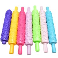 Pattern Texture Embossed Rolling Pin Dough Fondant Pastry Dumpling Pizza Cake Cookies Roller Tools Kitchen Accessories 1 Pcs Bread  Cake Cookie Access