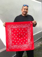 ผ้าลายลูกน้ำผืนใหญ่ ผ้าโพกหัว ผ้าพันคอ ผ้าเช็ดหน้า 70x70 cm. (Bandana Big Size)