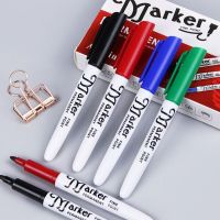 4Pcs/set Permanent Marker Indelible Waterproof Oily Pens Waterproof Markers Pen Office School Stationery Highlighters Markers