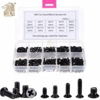 250Pcs/500Pcs M2 M2.5 M3 KM Screw Flat Head Phillips Screws Laptop Notebook Screws Set Kit for computer small screw Fasteners