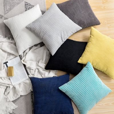 16x16/18x18/20x20/24x24inch Soft Corduroy Cushion Cover Corn Striped Sofa Pillow Cover Nordic Home Decorative Throw Pillow Case Bed Couch Living Room Decor