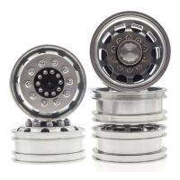 Alloy Metal Beadlock Front / Rear Wheel Rims Hubs for Tamiya 1/14 1:14 RC Tractor Trailer Cargo Truck Car Upgrade Parts