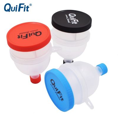 QuiFit 2 Layers Powder Container With Buckle Whey Protein Storage Multifunction 2 in 1 Box Pillbox for Shaker Bottle BPA Free