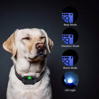 Ultrasonic Bark Stopper พร้อมจอแสดงผล LCD Dog Barking Control Device Rechargeable Adjustable Shock Vition Levels For Puppy Dog