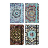 4 PCS A6 Notebooks Exquisite Cover Lined Paper Notebook 96 Sheets (192 Pages) Note Books for Work Office School Home