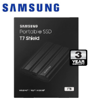 Samsung 1TB T7 Shield  SSD แบบพกพา USB3.2 (สีดำ)