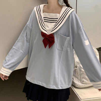[จัดส่งรวดเร็ว] สาวญี่ปุ่นสไตล์วิทยาลัยโบว์โบว์เสื้อกันหนาวเสื้อแขนยาวน่ารัก jk ชุดเล็กสด