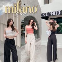 SALE ?’Milano pants’ - กางเกงขายาวเอวสูง ตะขอหน้า ขากระบอกตรง ขากว้าง RTW.K