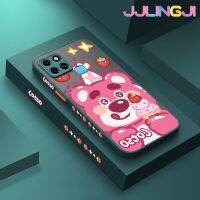 Jlingji เคสสำหรับ Infinix Smart 6 HD Smart 6 Plus เคสการ์ตูนเค้กน่าอร่อยหมีมีน้ำค้างแข็งโปร่งใสบางแข็งขอบสี่เหลี่ยมกันกระแทกปลอกซิลิโคนคลุมทั้งหมดเคสนิ่ม