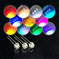 100pcs 5mm Red Green Blue White Yellow Orange Purple / UV RGB fast flash Straw hat LED Wide Angle Light Lamp water clearElectrical Circuitry Parts