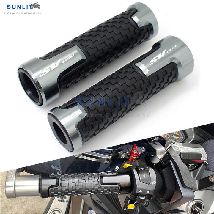 อุปกรณ์เสริมรถจักรยานยนต์สำหรับ-suzuki-sv-650-sv650-2016-2017-2018-2019-2020-2021-2022-sv650x-7-8-22มม-มือจับอุปกรณ์เสริมจับแฮนด์โลโก้