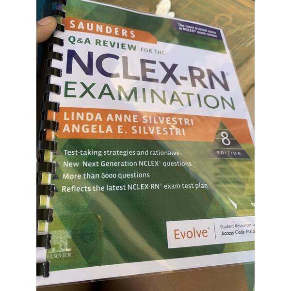 SAUNDERS Q A NCLEX RN EXAMINATION 8TH (b W)and 7TH EDITION (colored ...