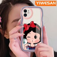 YIWESAN เคสสำหรับ iPhone 11 11 Pro 11 Pro Max ดีไซน์ใหม่ลายการ์ตูนน่ารักๆสโนว์ไวท์ขอบลอนสร้างสรรค์เคสโทรศัพท์แบบใสซิลิโคนนิ่มกล่องกันกระแทกเคสโปร่งใสป้องกันเลนส์กล้อง