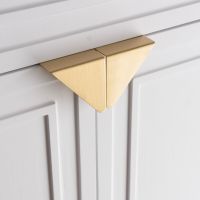 Pure Copper Invisible Handle Modern Minimalist Cupboard Drawer Closet Door Flush Pull Punch-Free Brass Light Luxury Gold Handle Door Hardware