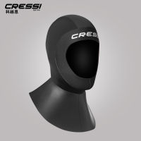 Cressi Bala 5mm Scuba Diving Hood Ultraspan Neoprene Wetsuit Hood Durable Stretchable Dive Cap