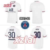 shot goods [XZL]PSG 4th kit 21/22 fans issue Football Training Short Sleeve Jersey white shirt