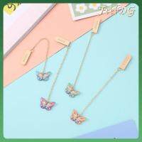 FEELDG 5pcs โลหะสำหรับตกแต่ง ที่คั่นหนังสือโลหะรูปผีเสื้อ คาวาอิ ของขวัญที่สร้างสรรค์ Marque page น่ารักน่ารักๆ อุปกรณ์การเรียนสำหรับโรงเรียน อุปกรณ์เสริมหนังสือ สาวๆ