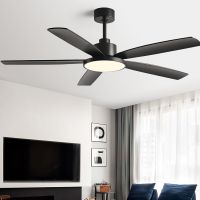 72Inch Ceiling Fan Light Strong Winds Living Room Restaurant DC Remote Control Fan Llights Black Modern Electric Fan 110V 220V Exhaust Fans