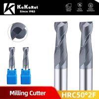 HRC50 ดอกเอ็นมิลคาร์ไบด์ 1 2 3 4 5 6 8 10 12 มม. 2 ขลุ่ยเครื่องตัดเหล็กตัด CNC Maching CNC EndMill Milling Cutter