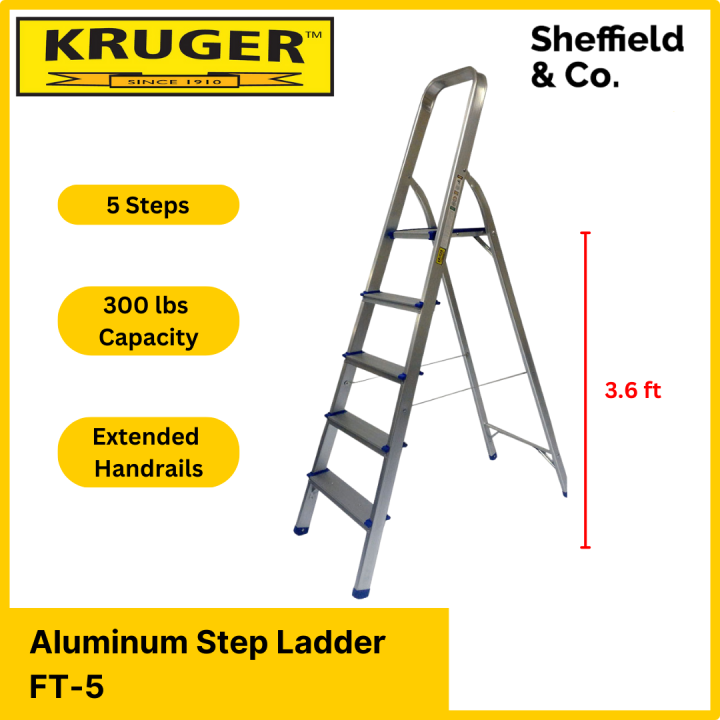 Kruger Aluminum Step Ladder FT 5 5 Steps Lazada PH   7feb26a913f4ac8fd34f5bc91ac6c39f  720x720q80 