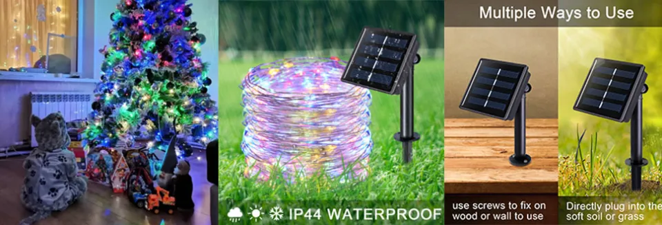 NUVOX Solar String Lights Outdoor Waterproof, Pack 33FT 100 LED Fairy  Lights, Modes Copper Wire Christmas Lights for Patio Tree Garden Outside  Decorations, Warm White Lazada PH