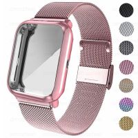 2in1 Wrist Strap for Amazfit Bip U Pro Case Correa Metal Bracelet for Amazfit GTS 4 3 2 mini Bip U Band Screen Protector Belt Pipe Fittings  Accessori