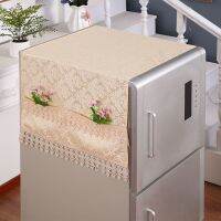 Fyjafon Refrigerator Covers Dust Cover With Storage Bag Kitchen Decor Dustproof Cover Embroidery Lace 55x140//60x170/70x170