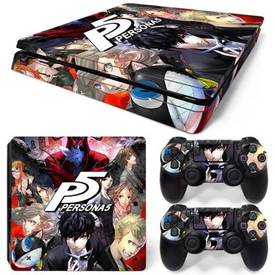 (MQ สไตล์ใหม่) ฝาครอบรูปลอกสติ๊กเกอร์สกินบาง Persona5 PS4สำหรับคอนโซล Ps4บางและสติกเกอร์บางเฉียบกรอบและที่คลุมรูปลอก2ผิวตัวควบคุม