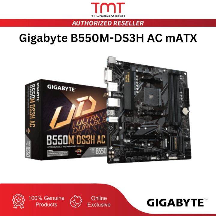 TMT Gigabyte AMD AM4 B550M-DS3H AC mATX Motherboard | Lazada