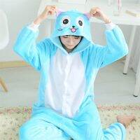 ™ ชุดนอนจั๊มสูท ผ้าสักหลาด ลายการ์ตูนอนิเมะ FAIRY TAIL Kigurumi Happy Cat สําหรับผู้ใหญ่ เหมาะกับฤดูหนาว