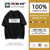 TrendSir ?พร้อมส่ง? เสื้อยืดแฟชั่น คอกลม ินค้าคุณภาพดีออกแบบใหม่ แฟชั่นล่าสุ มี7สี M-3XL